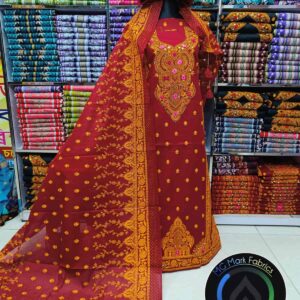 কারচুপি বুটিক্স থ্রি পিস - খয়েরি কালার